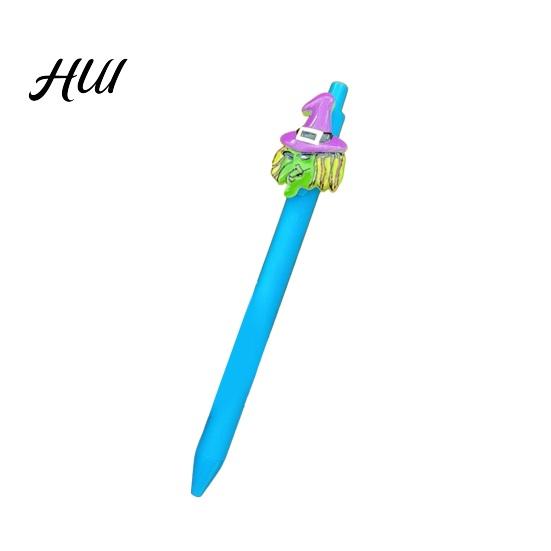 Retro Color Matte Gel Pens Halloween Ballpoint Pen, Cute Ghost Skull Pumpkin Retractable Ink Comfortable Non-slip Grip 0.5mm Fine Point Writing