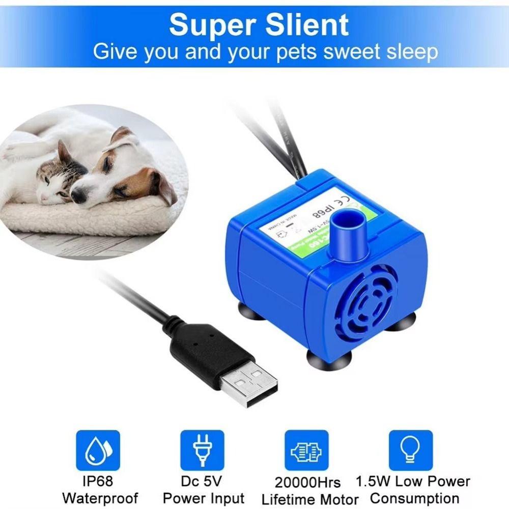 160L/H Pet Water Pump DC 5V Cat Fountain Motor Replacement  Cat Drinking Bowl