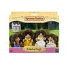 Figurines sylvanian families - famille hérisson - 4 pièces articulées avec vêtements amovibles