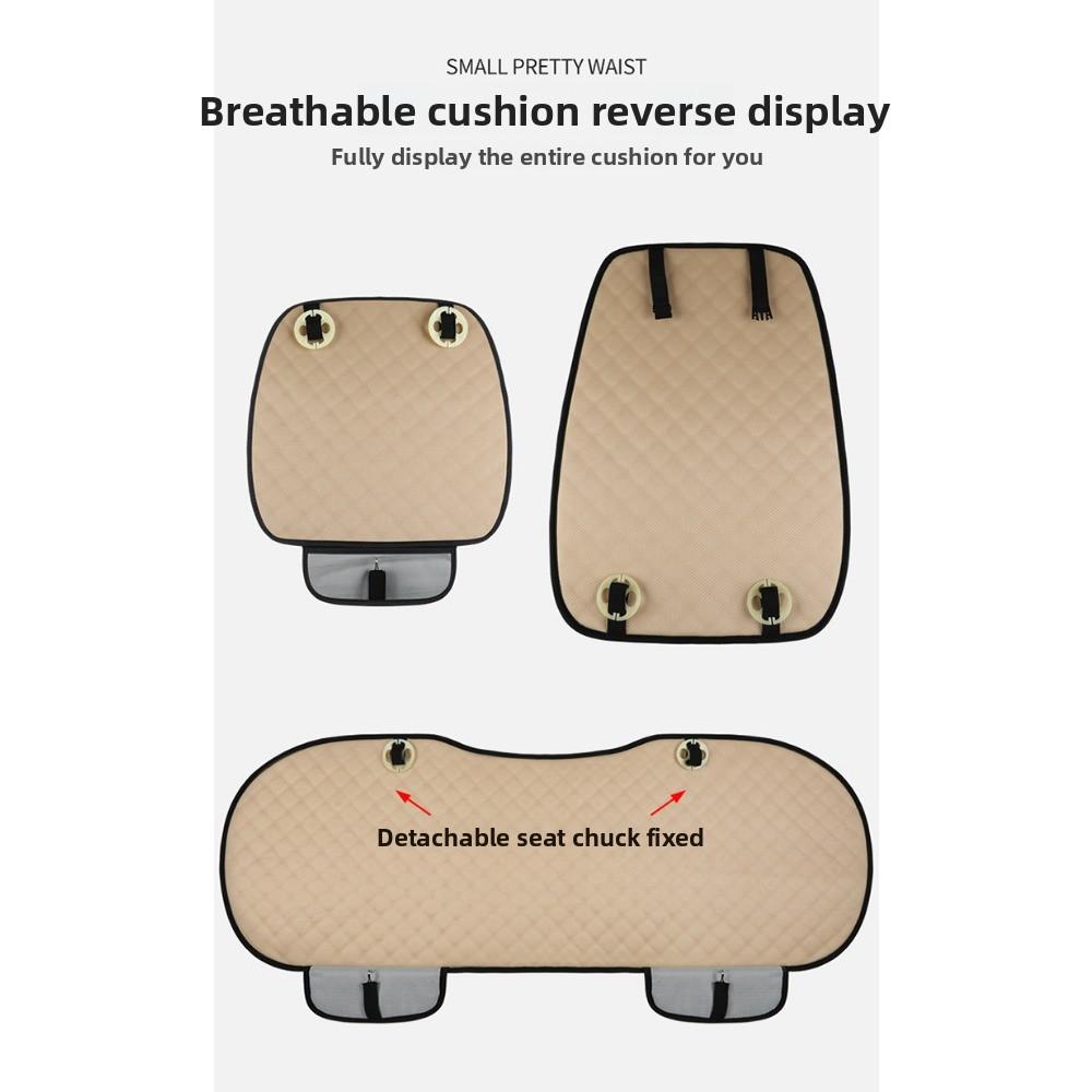 Car Seat Cushion Four Seasons Universal Non-slip Single + Backrest, Three-piece Set