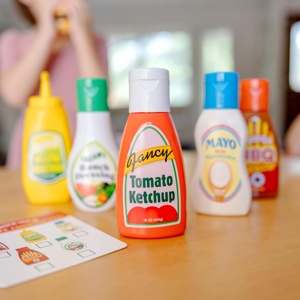 Melissa Doug Melissa Doug Zestaw Ulubionych Przypraw Zabawa Edukacyjna Wiek 3 i Boże Narodzenie & & [MD4317] Zabawka, Zabawka, Zestaw, Składniki, Sos, Plastik,