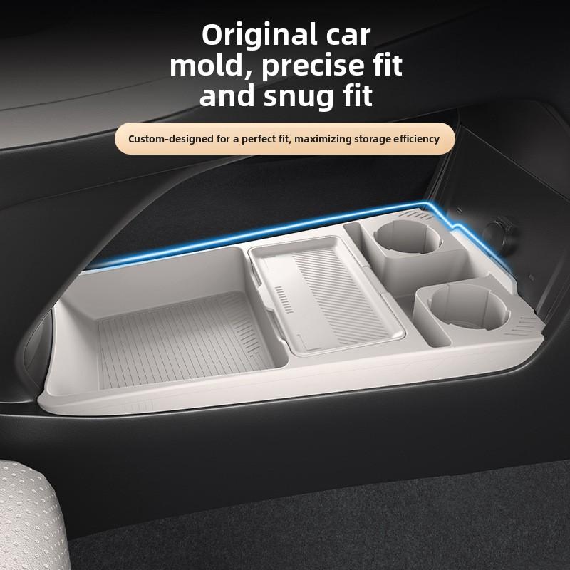 For Geely Starray EM-i for Galaxy Starship 7 2025 Center Console Storage Box 2-Layer Silicone Organizer Tray Car Accessories