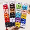 10 Pezzi Mini Fermaglio per Capelli Fatto a Mano Fiocchi per Bambina Nastro Grosgrain Fiocchi per Capelli da 1,5" Pinzette Alligatore per Bambine Piccole Accessori per Capelli Qualità Regalo