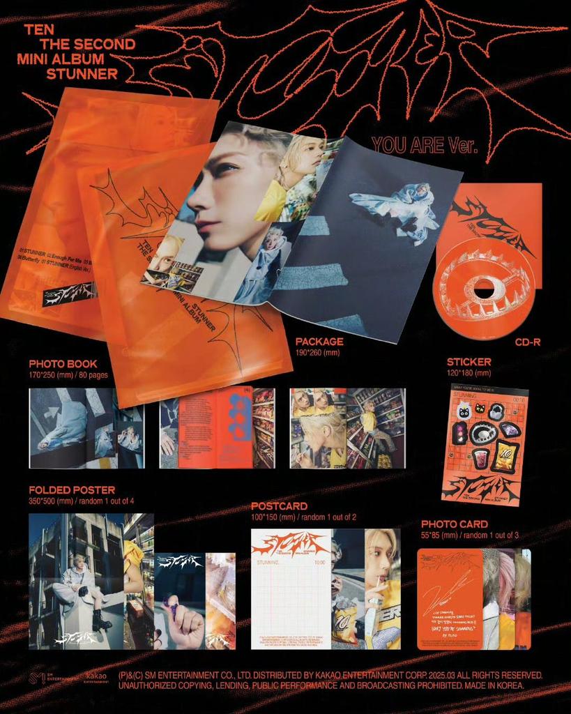 TEN - [STUNNER] 2nd Mini Album PACK BOOK YOU ARE Version