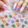 Pig Bears Animal Nail Rhinestones Cartoon Nail Drills Cartoon Nail Decorations 3D Nail Jewelry