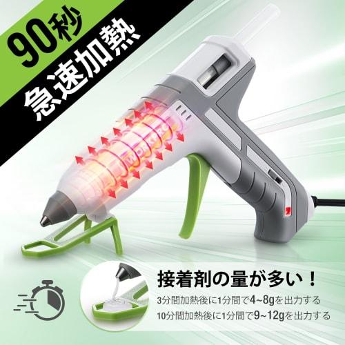 WORKPRO Glue Gun, 100W, with 10 Sticks, Two-Level Adjustment, Lightweight, Quick-Drying, Leak and Burn Prevention, Stand Included, PTC Heating System,