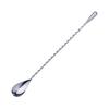 304 Stainless Steel 30cm Bar Spoon with Teardrop Handle and Three-Pronged End for Cocktails