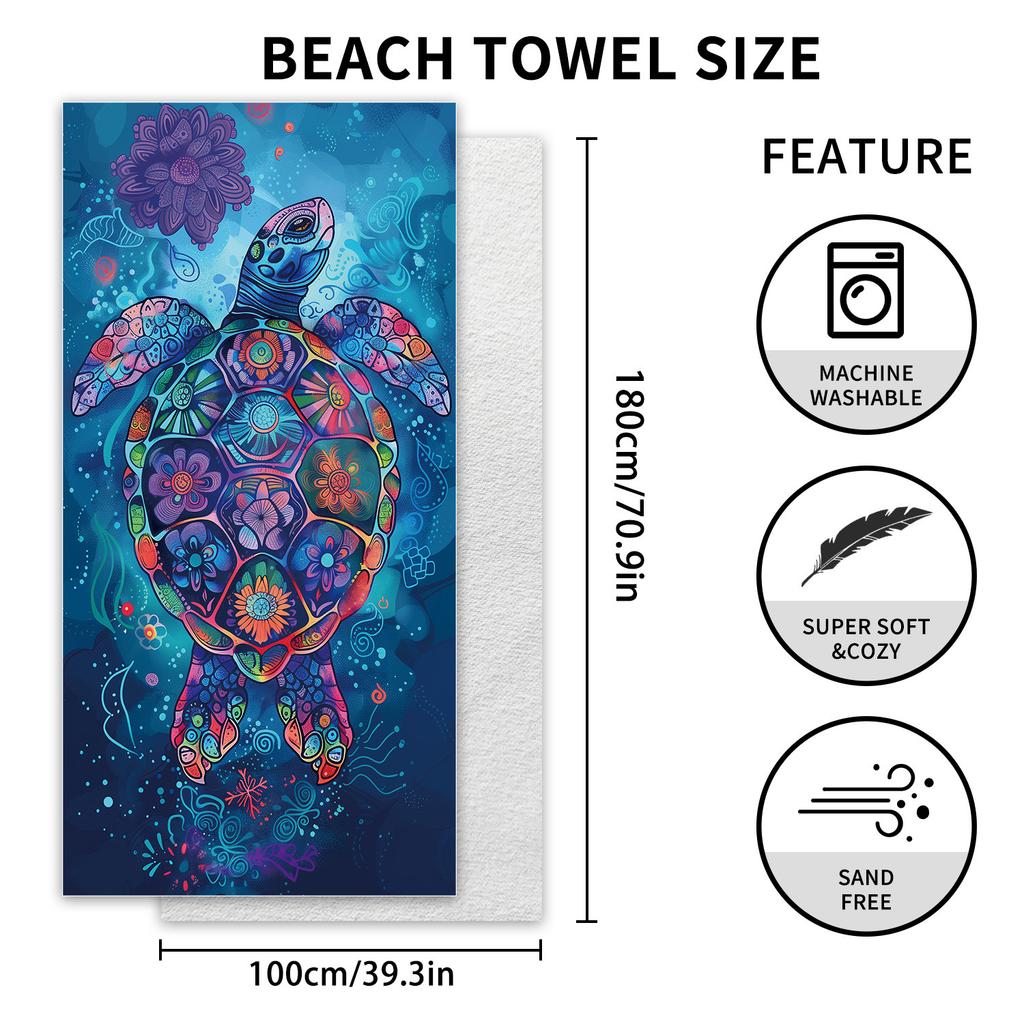 New, Double-sided Velvet Beach Towel Quick-drying Sports Towel Printed Bath Towel