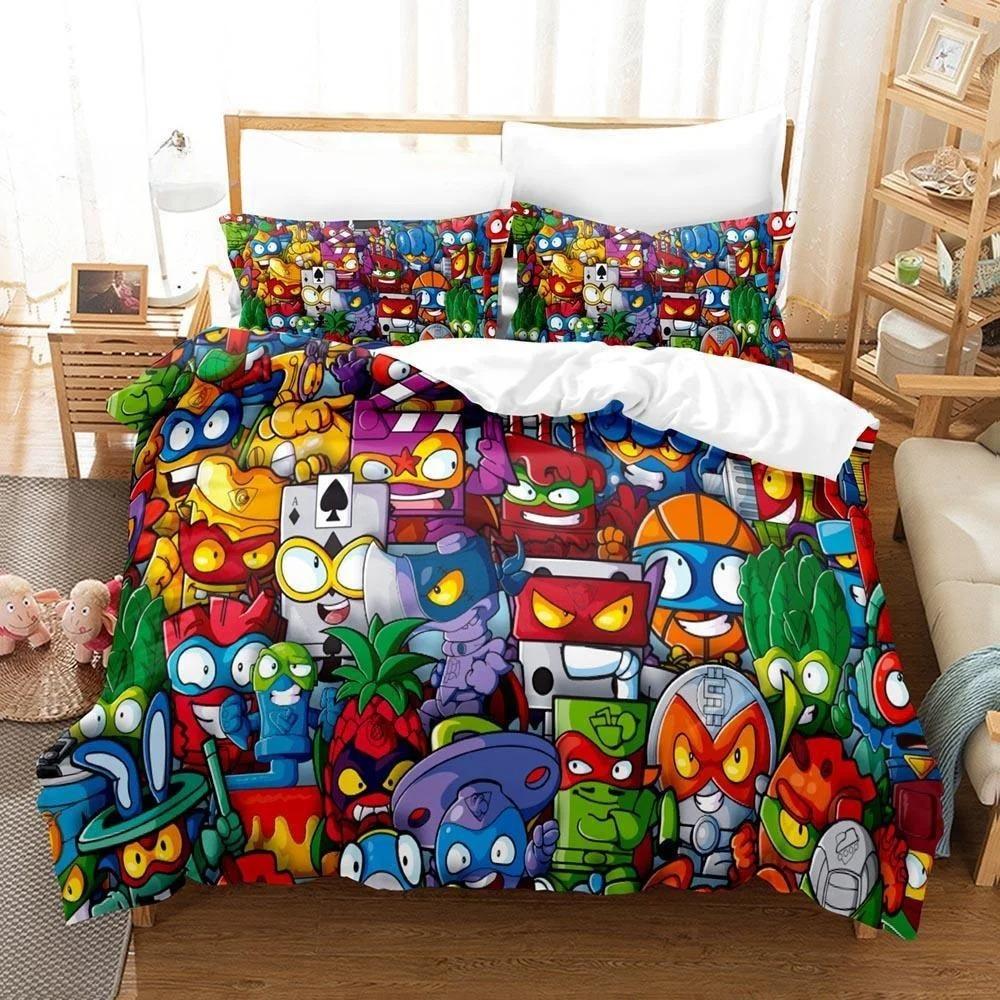Super Zings Bedding Set Single Twin Full Queen King Size Bed Set Aldult Kid Bedroom Duvetcover Sets 3D Print Anime Game