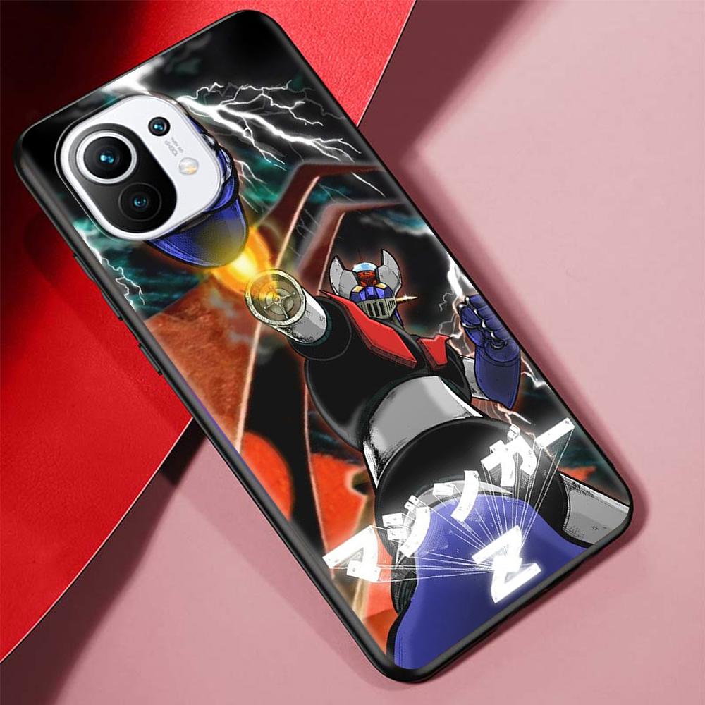 Pouzdro na mobil Manga Mazinger Z Anime pro Xiaomi Poco X3 NFC M3 Mi 11 Lite 5G 12X 11T 10T 12 Pro 9T Note 10 9 Silikonové Černé