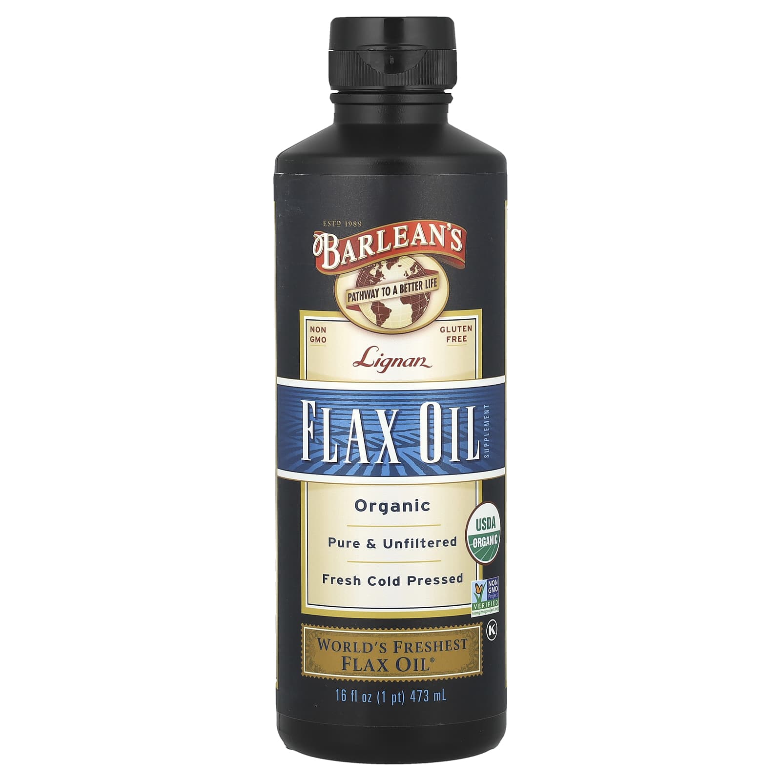 

Barlean S Organic Lignan Flax Oil, 473 Ml (16 Fl Oz)