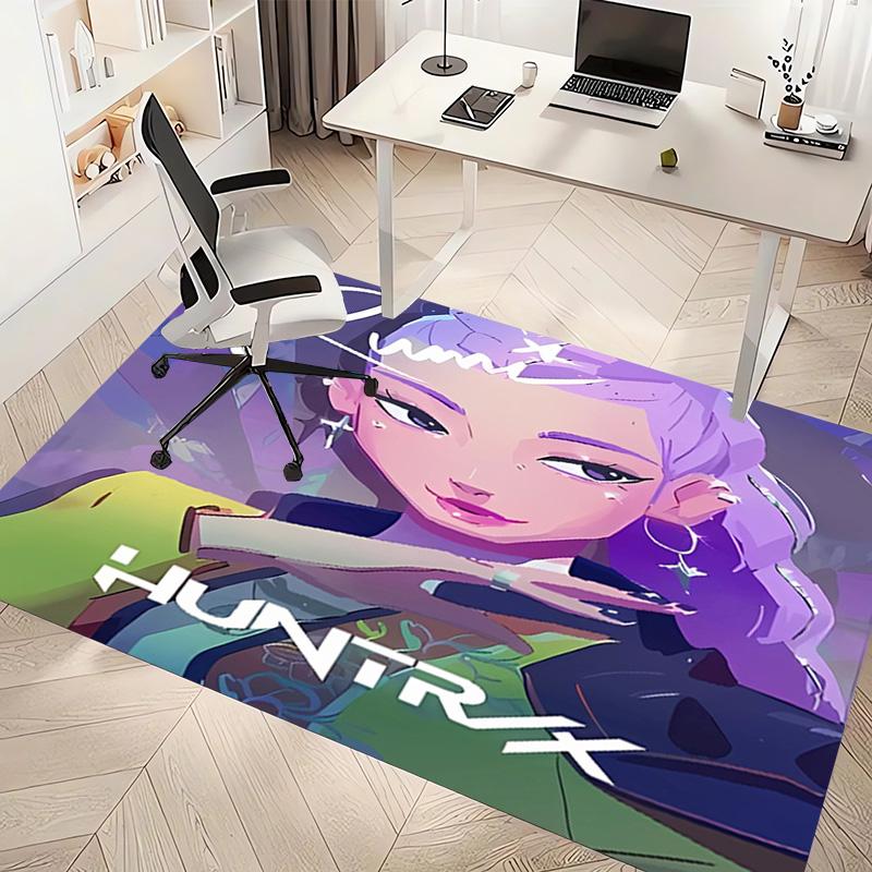 1pc Kpop Hunter11 Print Area Rug - Soft, Washable Non-Slip Indoor Mat, Living Room, Home Office Decorative Rug,Office Decorative