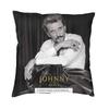 Motorcycle Johnny Hallyday Pillow Case Xcm Decorative French Rock Singer Modern Cushion Cover Soft Pillowcase