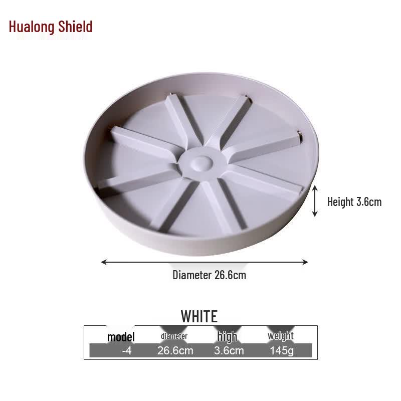 HuaLongDun Round Thickened Plastic Flower Pot Saucer