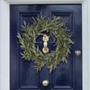 Artificial Olive Wreath,Spring Summer Wreath with Beans Window Branch Greenery Leaves for