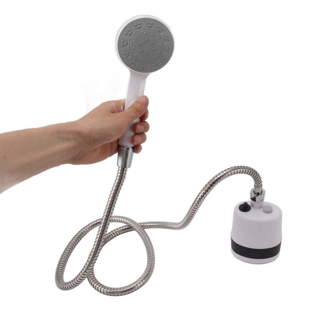 Doccia Portatile Flusso Stabile 2200mAh Forte Ventosa con Tubo da 1,5 m Doccia da Campeggio per Lavaggio Auto Irrigazione Fiori