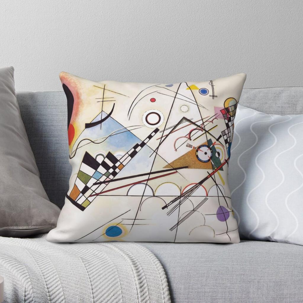 Wassily Kandinsky Composition VIII Pillowcase Polyester Linen Velvet Pattern Zip Decor Throw Pillow Case Sofa Cushion Cover