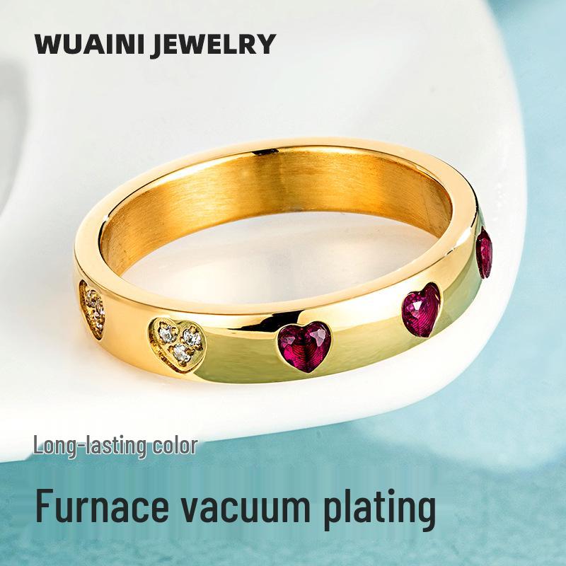 

Korean Retro Zircon Ring: Elegant 18k Electroplated Women s Jewelry Size 9