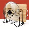 Hollow Design Pan Lid Organizer Multifunctional Cutting Board Holder Kitchen Storage Rack  Kitchen