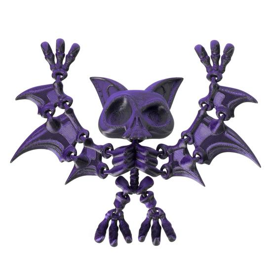 3D-gedruckte hängende Fledermausfigur mit beweglichen Gelenken, Fledermausfigur, artikuliertes Fledermausmodell
