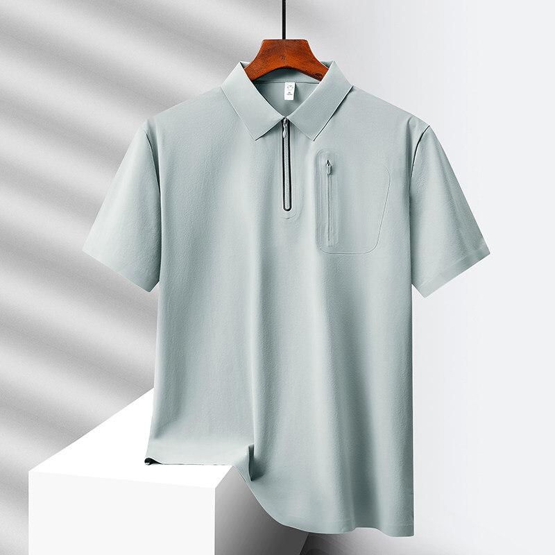 Solid Color Short Sleeved T-shirt Breathable Quick Drying Outdoor Running Sports Men's Stretch Short Sleeved T-shirt