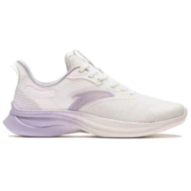 Anta Durable Breathable Low Top Running Shoes Women's White Purple Sneakers 922335501-7