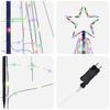 LED Christmas Tree with Ground Spikes Multi Colored 400 cm Iron
