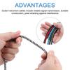 uxcell 2-Piece Guitar Instrument Cable, 10 Feet, 14" to 14" 6.35mm Straight to Right-Angle Jack Stereo Audio Interconnect Cord, Balanced Line for