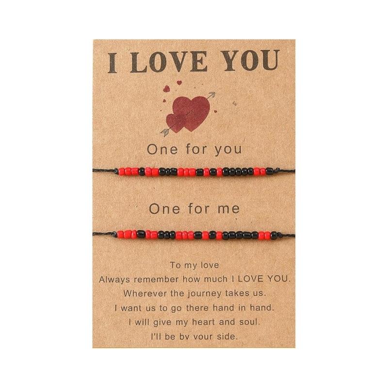 JYL TS Bracelet  Bohemian Morse Code Weave With Card Invokes Mystery & Connection