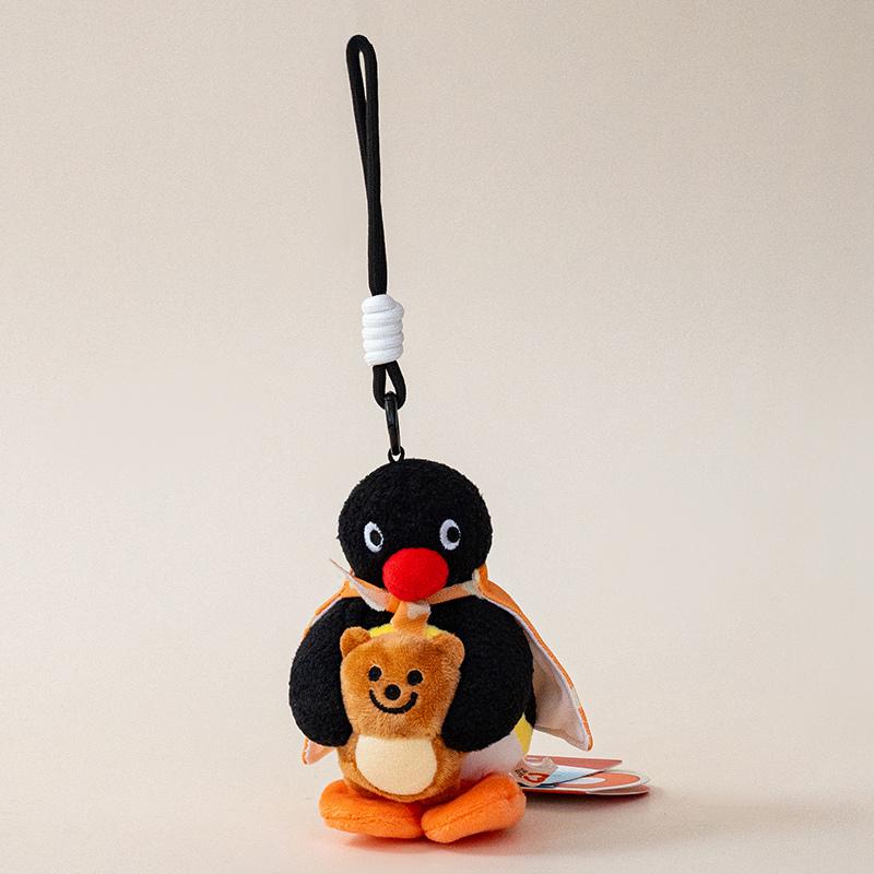Genuine Pingu Penguin Plush Toy Pendant Adorably Penguin Doll Couple Keychain Car Key Holder Kawaii Home Decor Toys Xmas Gift