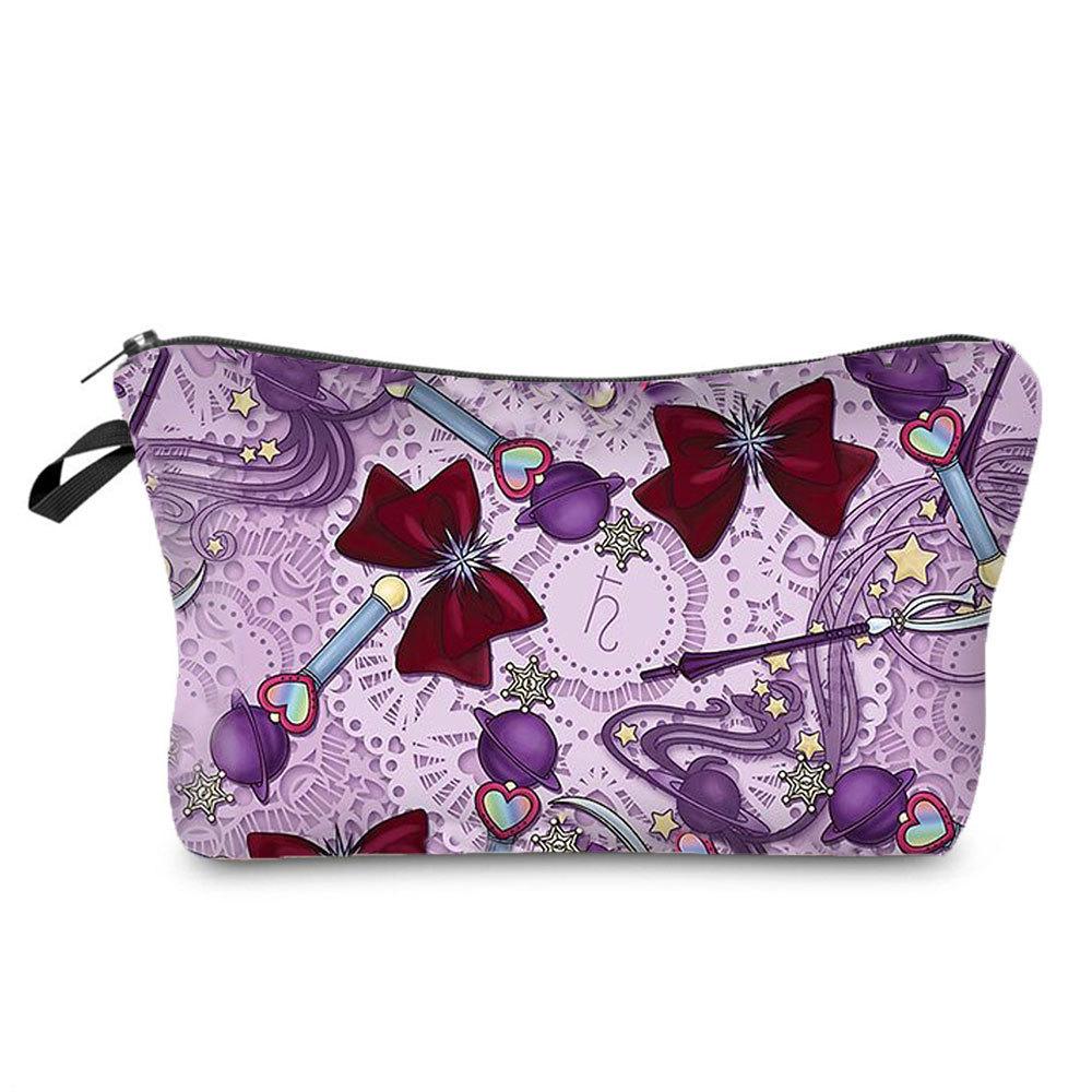 Damen Schmetterlingsprint Kosmetiktasche Toilettenartikel Organizer Reiseaufbewahrungskoffer 6417