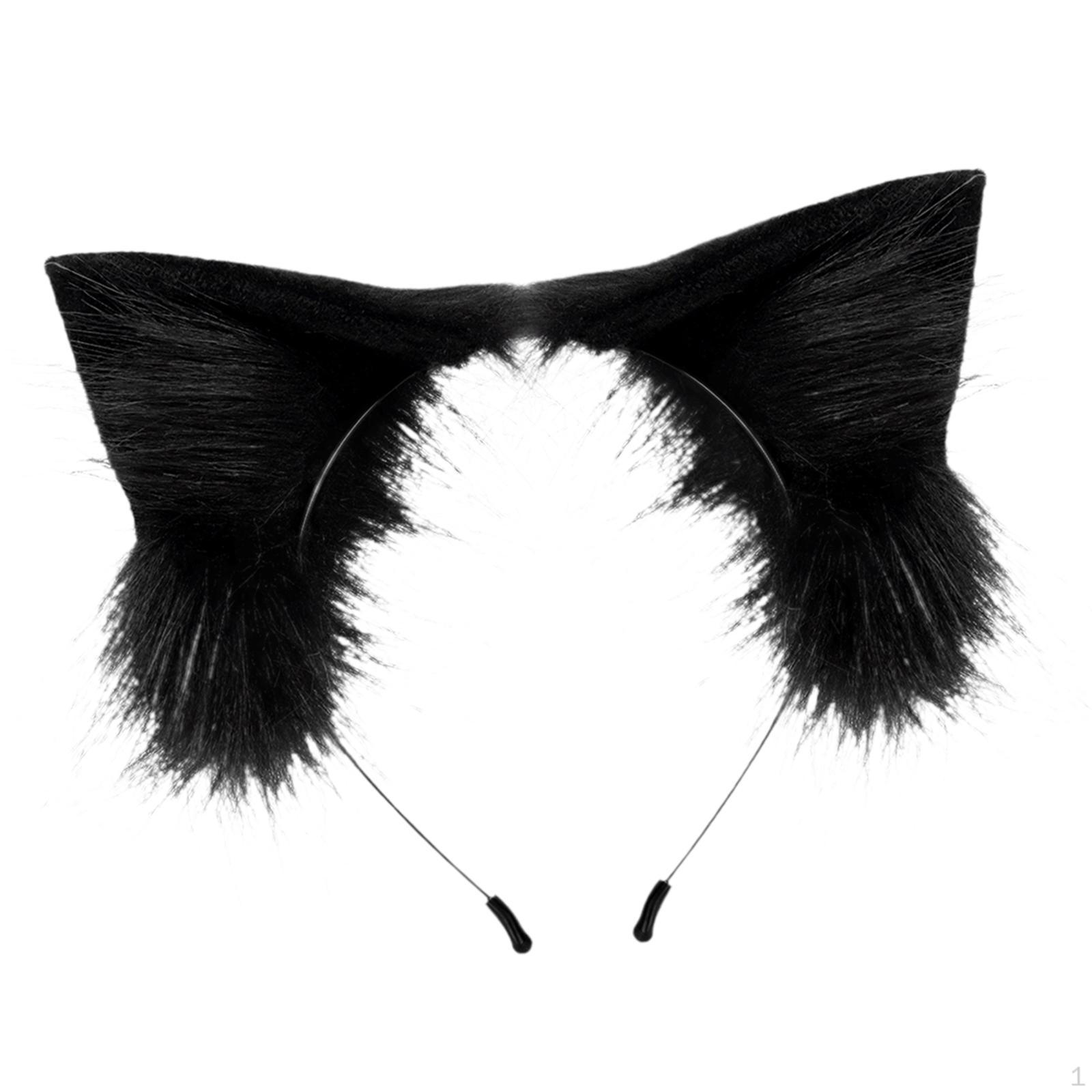 

Повязка на голову с кошачьими ушками, декоративная повязка для косплея для взрослых для сценических представлений, дня рождения