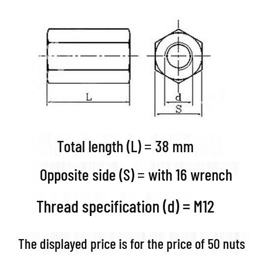 Galvanized Hexagonal Extended Threaded Joint Nut