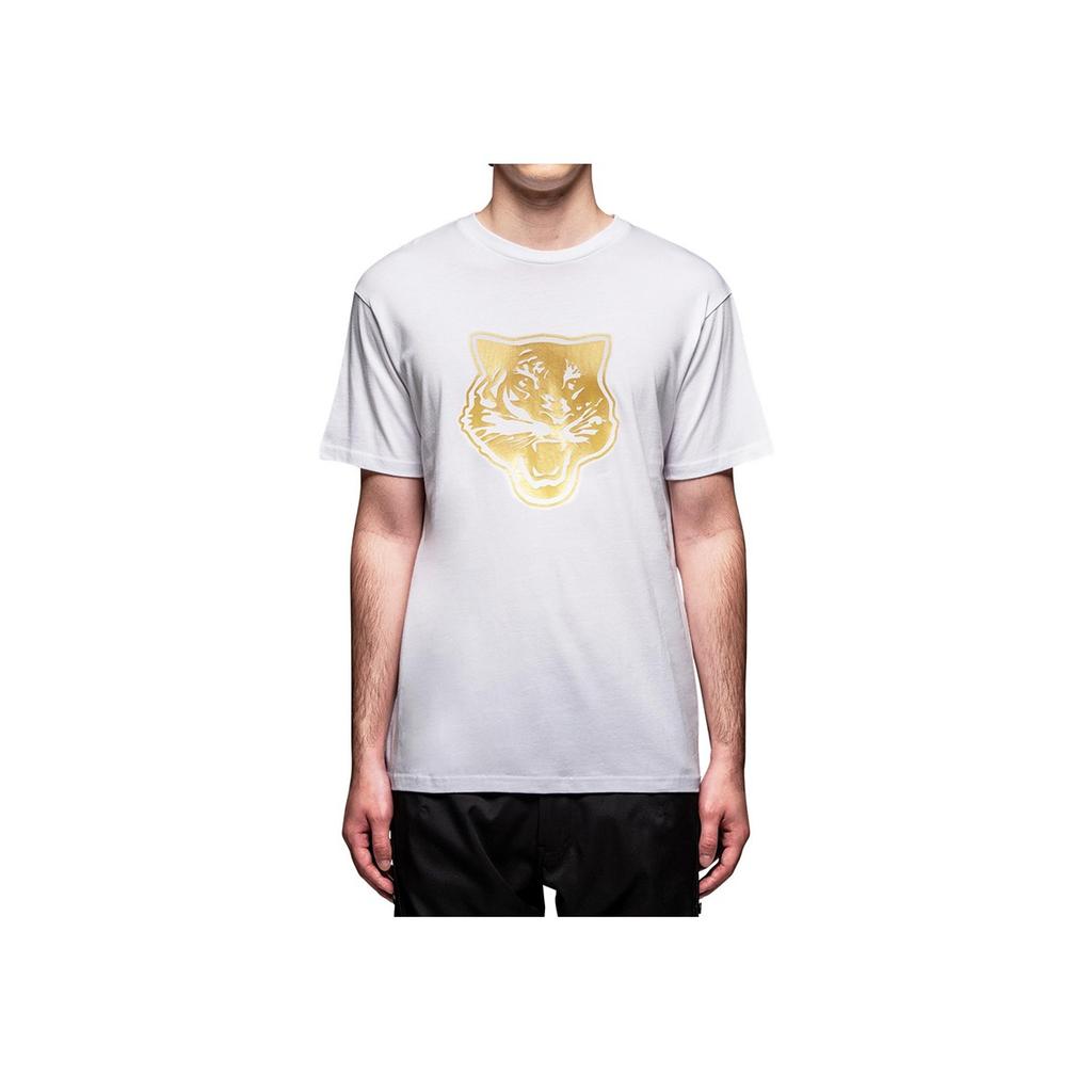 ONITSUKA TIGER Logo Print Casual Loose Short Sleeve T-Shirt Unisex Tops White 2183A460-103
