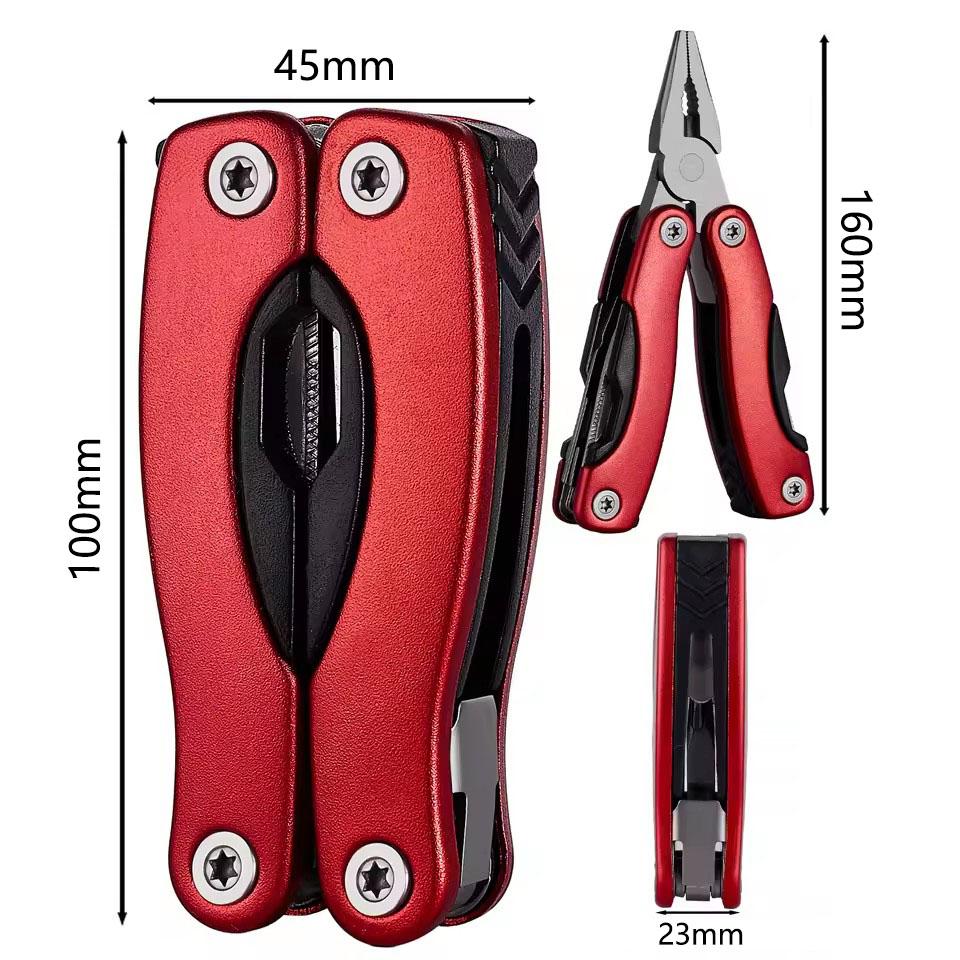 Outdoor Survival Camping Equipment Stainless Steel 9 in 1 Portable Multi-Tool pliers Portable Camping Accessories