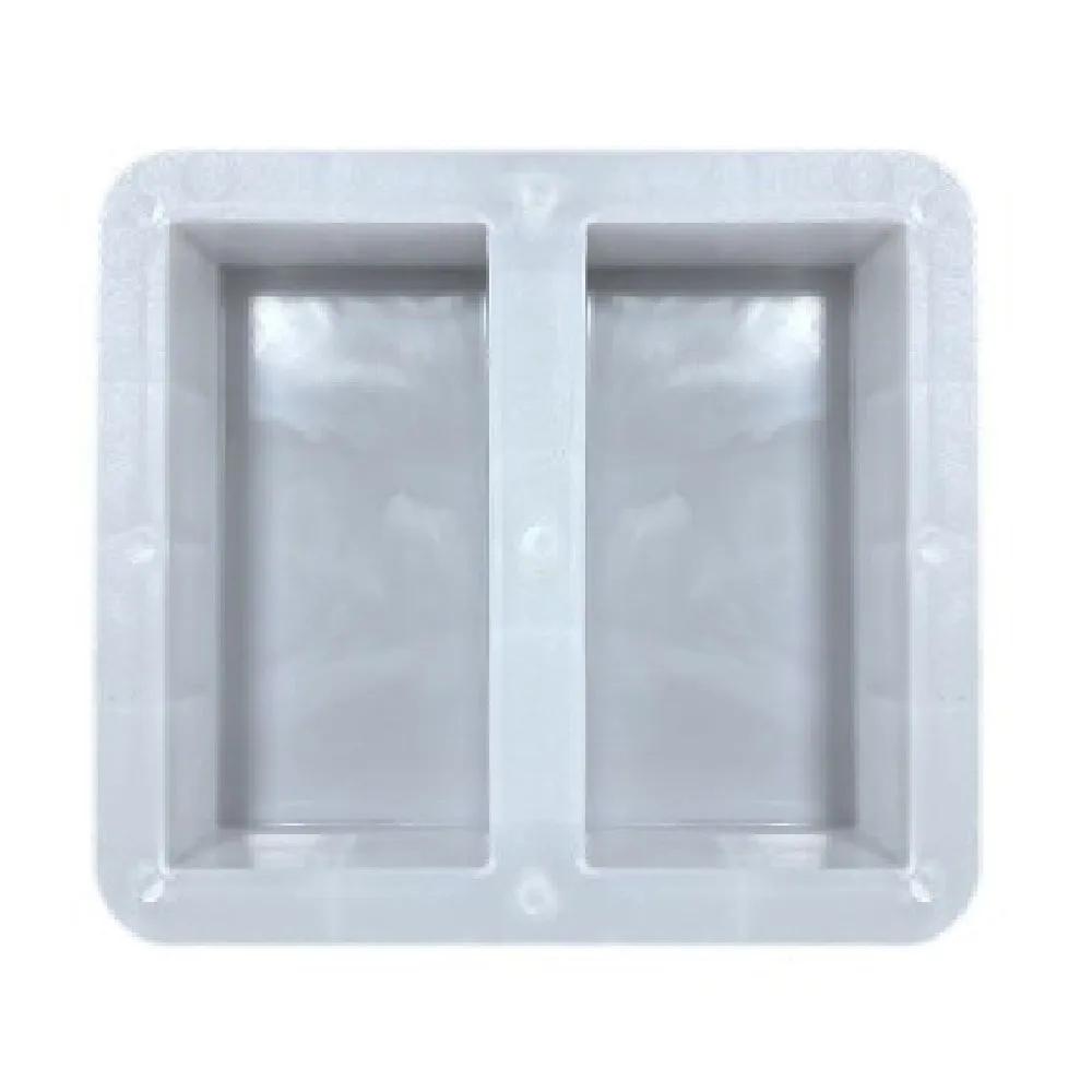 

Brick Stone Mold DIY Paving Cement Mold 20x10cm Reusable Concrete Pavement Mold Manual Operation Brick Stone Mold Garden Paths білий