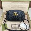 [Pre-Owned] Gucci GG Marmont Small Matelassé Shoulder Bag 'Black' - Excellent #14YGZT9