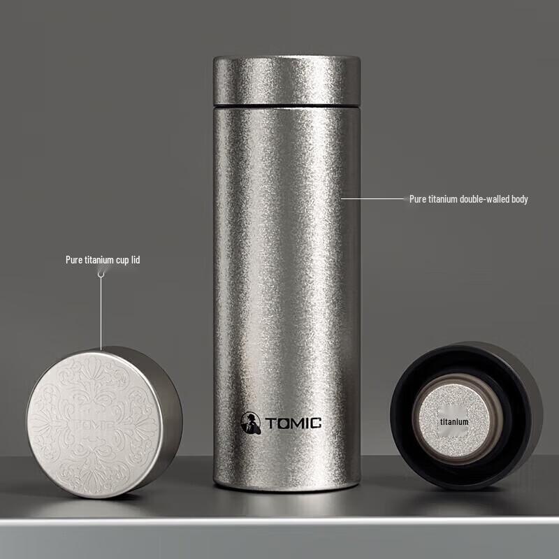 TOMIC 420ml Pure Titanium Insulated Business Vacuum Flask