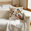 Federa per Cuscino Floreale con Uccello Vintage Stampa 2D Uccello sulla Ramo Cuscino per Divano Letto Divano Arredamento Casa Boho