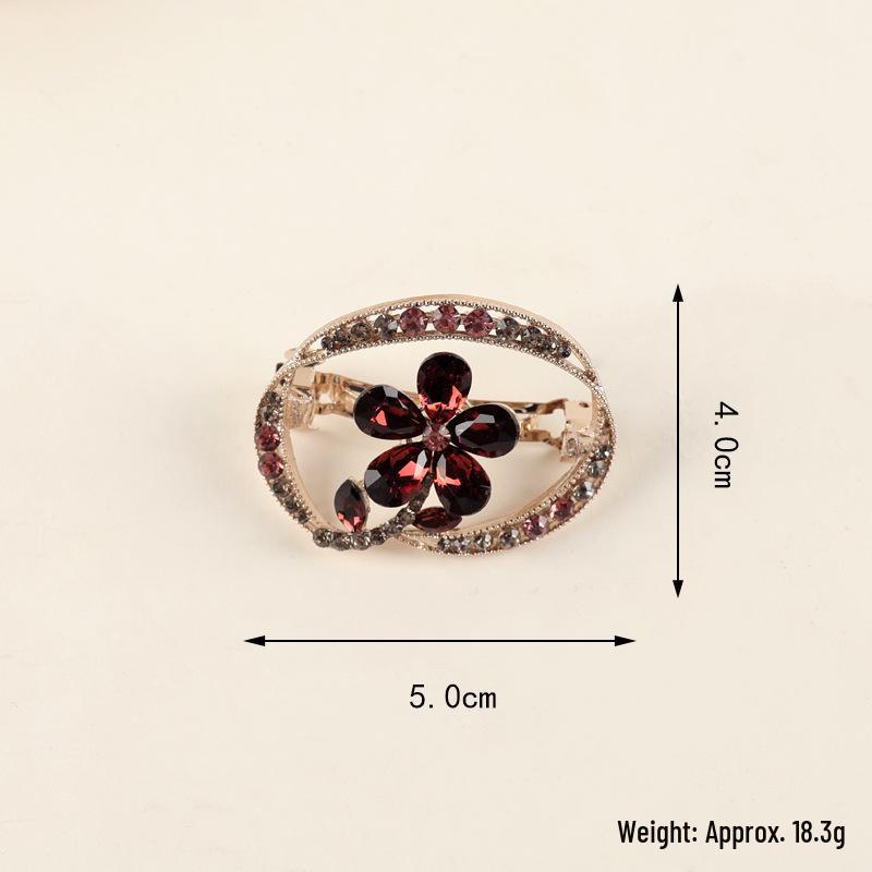 Korean Style Rhinestone Hairpin: Women s Crystal Half Updo Clip