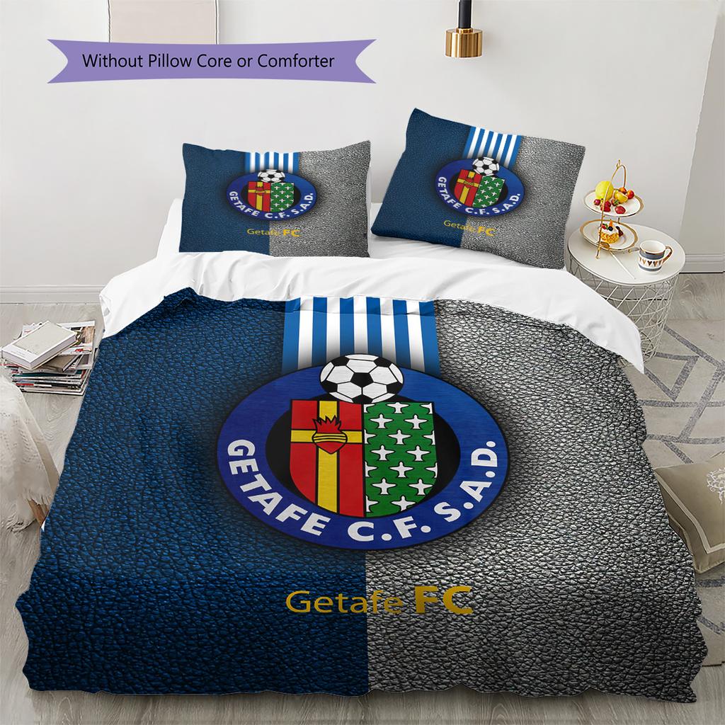 Getafe CF  Pattern Bedding Quilt Set  Home Decoration  Gift (1 * Duvet Cover + 2 * Pillowcase  Without Core)