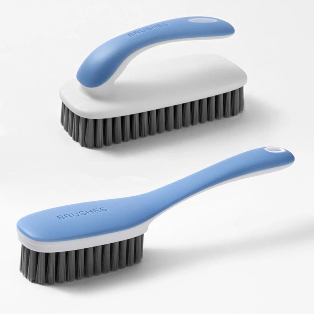 

Portable Laundry Stain Scrubber Soft Bristle Dense Bristle Shoe Scrubbing Brush Long Handle Cleaning Brush Set Bathroom синій