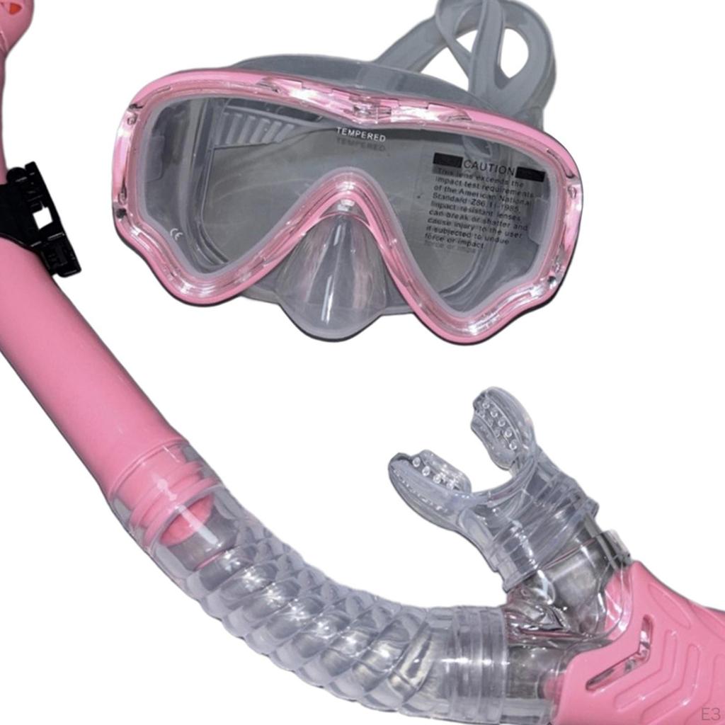 Diving Mask Dry Top Snorkel Set, Goggles Snorkeling Gear for Swimming Freediving