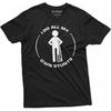 Men's Funny I Do My Own Stunts Tee Shirt Stunt Performer Broken Leg t-Shirt, Black, X-Large