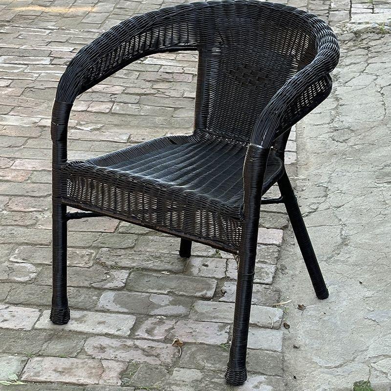 Распродажа Высокий Ротанговый Стул с Подлокотниками и Спинкой для Использования в Помещении/На Улице