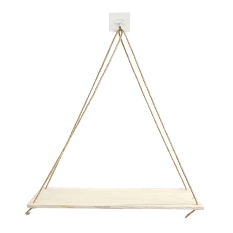 

Деревянные качели, подвесная пеньковая веревка, настенная полка, плавающая для дома, гостиной, цветочного горшка, подноса, хранения, украшения для сада бежевый