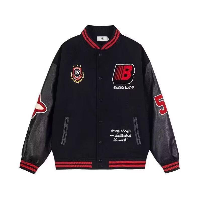 Men's and Women's Baseball-style Loose-fitting Pilot Jacket Coats for Autumn and Winter