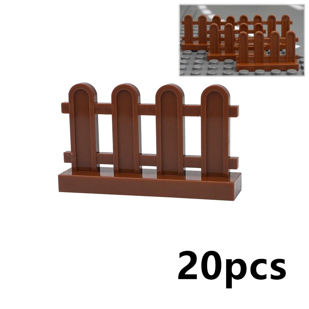 MOC Stadtzaun Baustein Teile Haus Geländer Treppenabsperrung Leiter Garten Militär Montageziegel Kompatibel 60603 3185