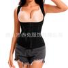 Summer Breathable Mesh Three-breasted Corset Vest Fitness Sports Waist Corset Shoulder Strap Shapewear