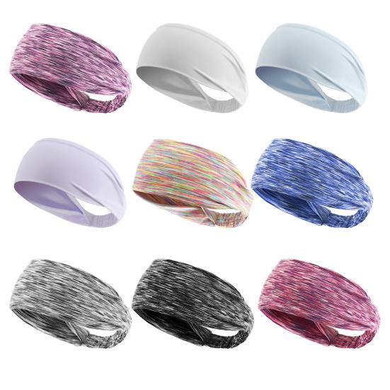 Sports Headband Sweat-Proof Elastic Hair Band Soft Lightweight Headband for Women Men Fitness Yoga Running Workout